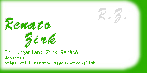 renato zirk business card